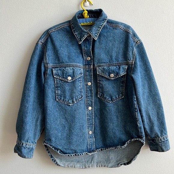 Zara Jackets & Blazers - Zara oversize denim shirt jacket